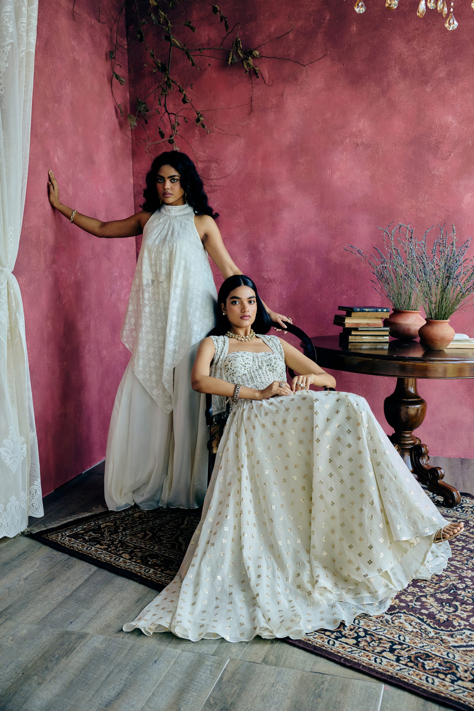 A woman re-wearing a restyled lehenga skirt