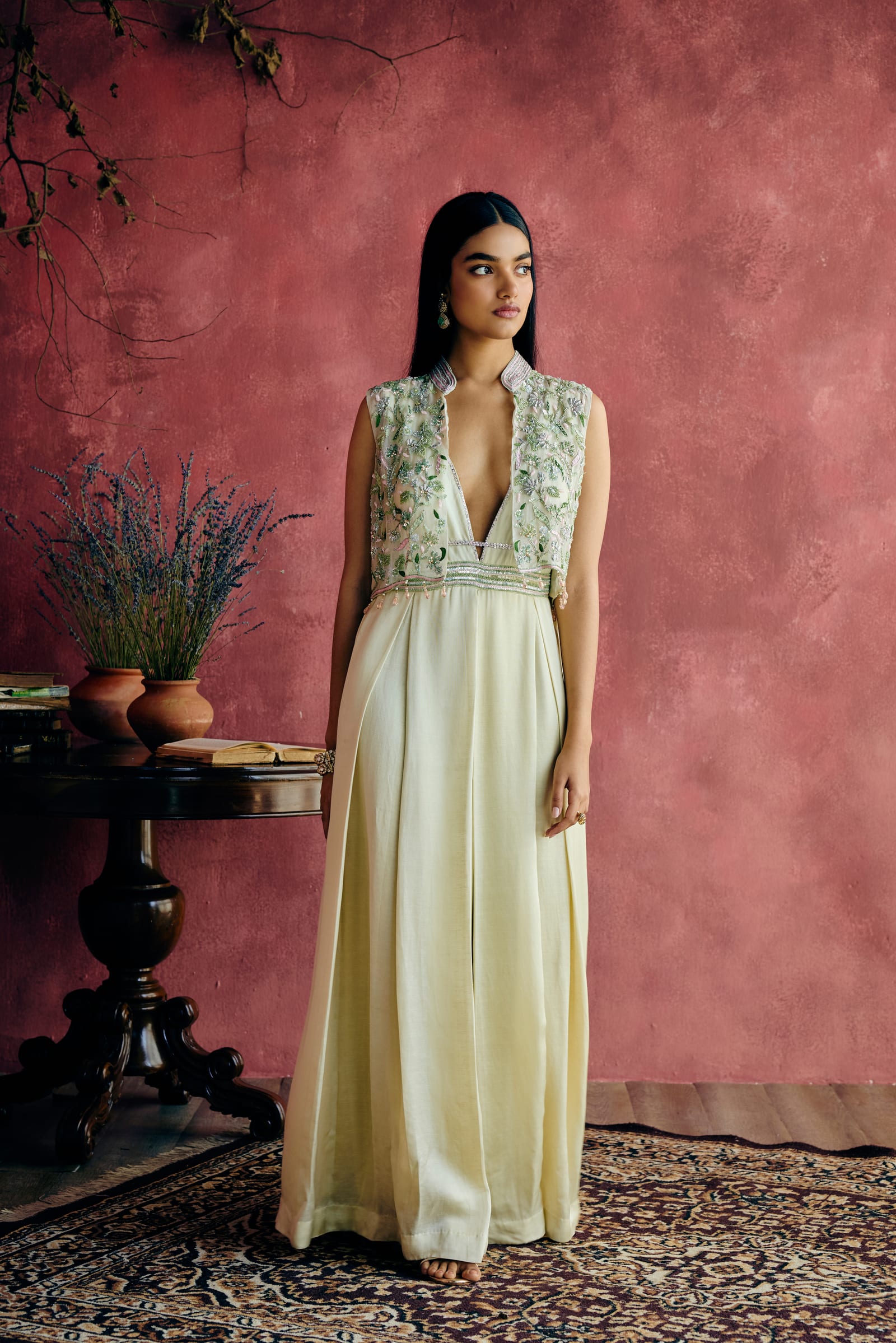 Styling an indo-western jumpsuit for a wedding function